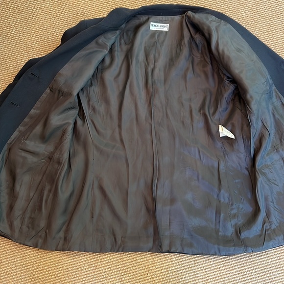 Giorgio Armani Navy Blue Wool Blazer Made in Italy - Picture 4 of 9